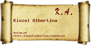 Kiszel Albertina névjegykártya